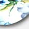 Designart - Seamless Summer Blue Flowers' Floral Metal Circle Wall Art